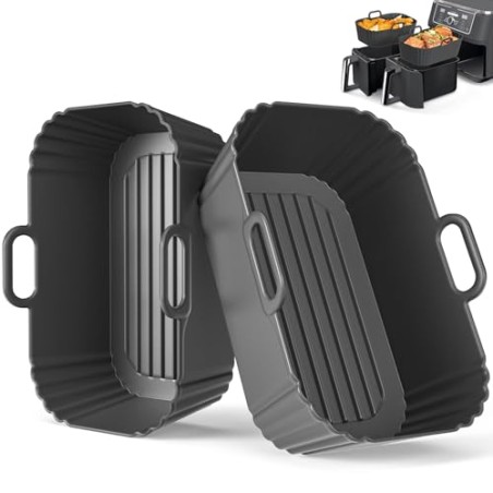 Airfryer Silikoneindsats til Ninja Dual Zone – 2 stk., 7,6-9,5 L – kompatibelt tilbehør