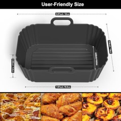 Airfryer Silikoneindsats til Ninja Dual Zone – 2 stk., 7,6-9,5 L – kompatibelt tilbehør