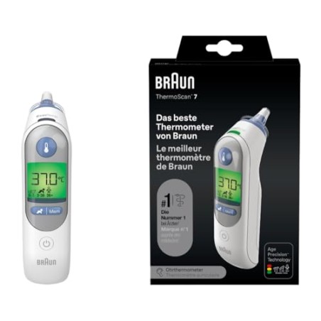 Braun ThermoScan 7 Øretermometer med Age Precision og farvekodet display – IRT6520