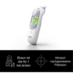 Braun ThermoScan 7 Øretermometer med Age Precision og farvekodet display – IRT6520