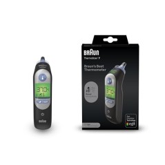 Braun ThermoScan 7 Øretermometer Sort – Age Precision og farvekodet display – IRT6520B