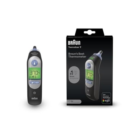 Braun ThermoScan 7 Øretermometer Sort – Age Precision og farvekodet display – IRT6520B
