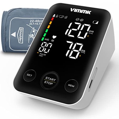 Vimmk Blodtryksmåler Overarm med LED-display og arytmidetektion – 2×120 hukommelse