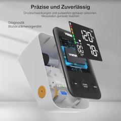 Vimmk Blodtryksmåler Overarm med LED-display og arytmidetektion – 2×120 hukommelse