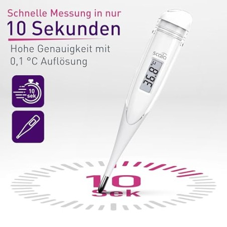 Scala SC 28 Flex Digitalt Febertermometer med fleksibel spids – oral, rektal og axillær