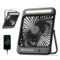 Warmco D4 Campingventilator 20000 mAh – Ultraflad med LED og Krog Warmco D4 Campingventilator 20000 mAh – Ultraflad med LED og Krog