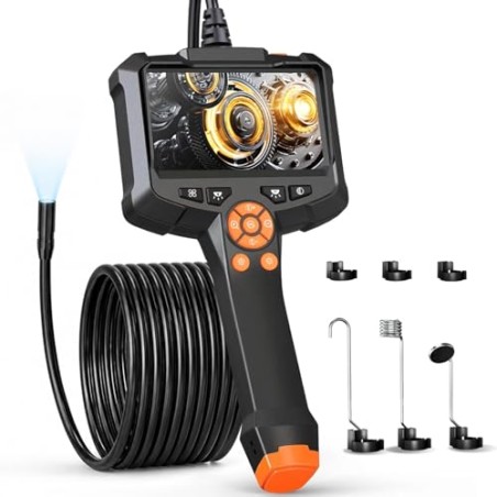 Qimic Endoskopkamera 4,3" IPS – 5 m kabel, 1080P HD, IP67, 8 LED