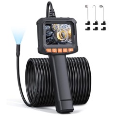 Qimic Endoskopkamera 2,4" IPS – 15 m kabel, 1080P HD, IP67, 2x zoom