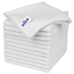 MR.SIGA Mikrofiberklude Hvid 12-pak – 32×32 cm