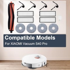 Tilbehørssæt til Xiaomi S40 Pro robotstøvsuger – 14 dele – kompatibelt tilbehør