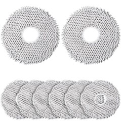 Mop Pads for Xiaomi X10/X20 & Dreame L10s/L20 Ultra – 8 pcs Microfibre – compatible accessory