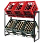 Floordirekt Kenji Bottle Crate Rack for 6 Crates – Black Steel Storage Shelf Floordirekt Kenji Bottle Crate Rack for 6 Crates – Black Steel Storage Shelf
