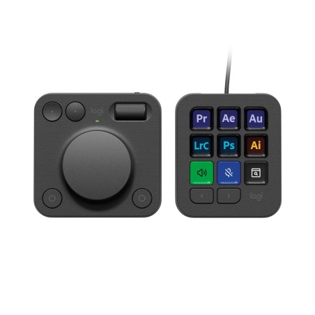 Logitech MX Creative Console – Programmerbar makropanel med 9 LCD-taster, Grafit