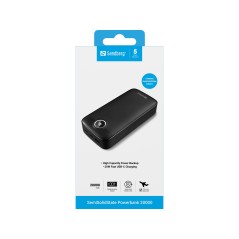 Sandberg SemiSolidState Powerbank 20000 – Bærbar oplader