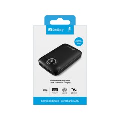Sandberg SemiSolidState Powerbank 5000 – Bærbar oplader