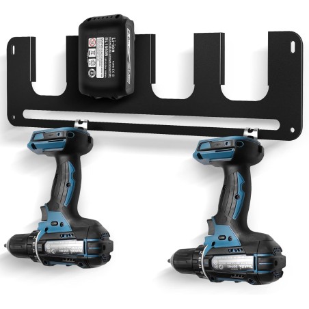 4-vejs vægbeslag til Makita 14,4V & 18V batterier – kompatibelt tilbehør