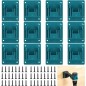 Makita 18V batteriholder – 12 stk. vægbeslag med skruer, blå – kompatibelt tilbehør Makita 18V batteriholder – 12 stk. vægbeslag med skruer, blå – kompatibelt tilbehør
