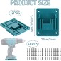 Makita 18V batteriholder – 12 stk. vægbeslag med skruer, blå – kompatibelt tilbehør Makita 18V batteriholder – 12 stk. vægbeslag med skruer, blå – kompatibelt tilbehør