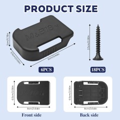 Battery Holder – 6 pcs Wall Brackets for Makita & Bosch 14.4V/18V – compatible accessory