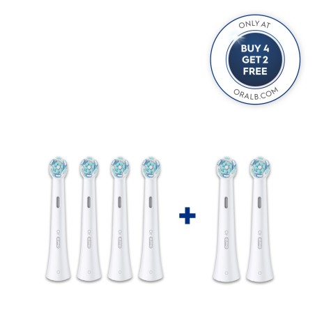 Oral-B iO Gentle Care Børstehoved - Hvid, 6 stk. | Blid Pleje til Dit Smil!