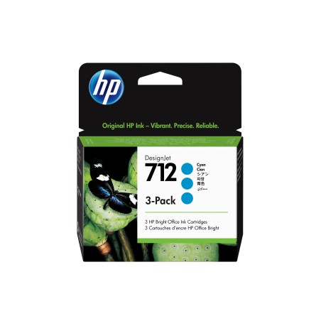 HP 712 3-Pack 29-ml Cyan (3ED77A)