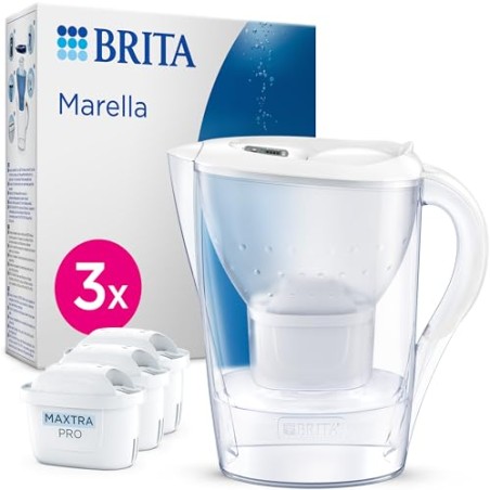 BRITA Marella Water Filter Pitcher 2.4 L white incl. 3 MAXTRA PRO cartridges