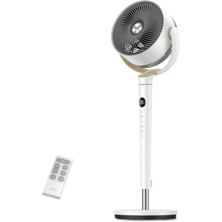 DREO TurboPoly 512 Standventilator, 107 cm, 9 hastigheder, 20 dB, fjernbetjening
