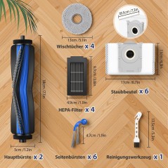 Ecovacs Deebot T30C Omni Tilbehørssæt, 23 dele – kompatibelt tilbehør