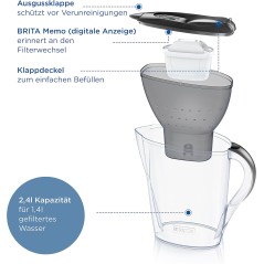 BRITA Marella Vandfilterkande grafit 2,4 L inkl. MAXTRA PRO Pure Performance filter