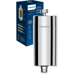 Philips AWP1775CH Inline Brusefilter krom – KDF-filtersystem mod klor, bakterier og urenheder