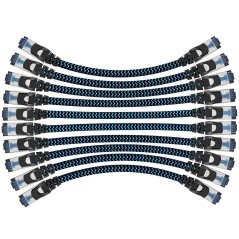 CABNEER 10-pak CAT8 Ethernet Patchkabel 2 m – 40 Gbps 2000 MHz RJ45