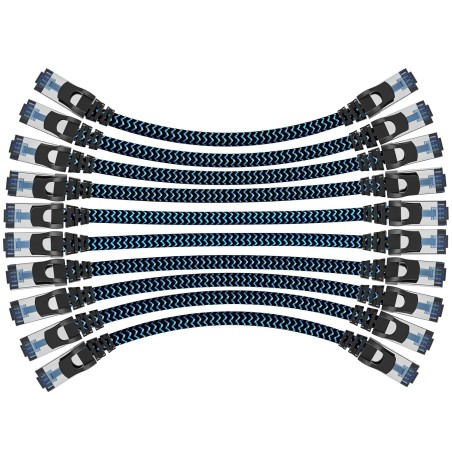 CABNEER 10-pak CAT8 Ethernet Patchkabel 2 m – 40 Gbps 2000 MHz RJ45