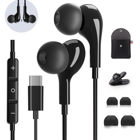 Samsung-kompatibelt USB-C In-Ear Headset med Mikrofon og Fjernbetjening – kompatibelt tilbehør