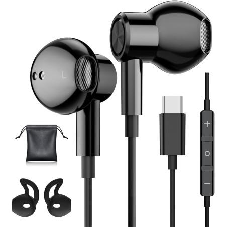 Samsung-kompatibelt USB-C Øretelefoner In-Ear med Mikrofon – kompatibelt tilbehør