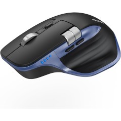 TECKNET TK-MS029 Trådløs Ergonomisk Mus – Bluetooth 5.3 + 2,4 GHz, 7 Knapper, Blå