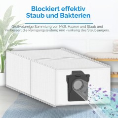 Dreame støvsugerposer 10-pak – kompatibelt tilbehør til X40/X50/X60 Ultra, L40/L60, P50 Ultra