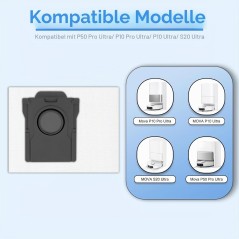 Dreame støvsugerposer 10-pak – kompatibelt tilbehør til X40/X50/X60 Ultra, L40/L60, P50 Ultra