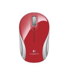 Logitech M187 Mini Mouse, Red