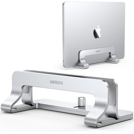 UGREEN 3-Slot Lodret Laptopstander Aluminium – Sølv
