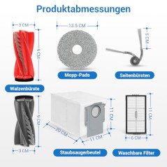 Roborock 26-delt Reservedelsæt til Saros 20 / Saros 10R / Qrevo CurvX / Qrevo Curv 2 Pro