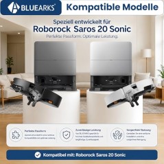 Roborock 29-delt Tilbehørssæt til Saros 20 Sonic – Børster, HEPA-filtre, Tørrepuder og Støvposer