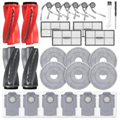 Roborock 28-piece Accessory Kit for Saros 10R / Saros 20 / Qrevo CurvX / Qrevo Curv 2 Pro – Brushes, Dust Bags & Filters