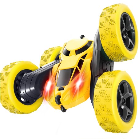 MidiVix Fjernstyret RC Stuntbil 4WD – 2,4 GHz Dobbeltsidet 360° Crawler med Forlygter til Drenge 6-12 år