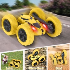 MidiVix Fjernstyret RC Stuntbil 4WD – 2,4 GHz Dobbeltsidet 360° Crawler med Forlygter til Drenge 6-12 år