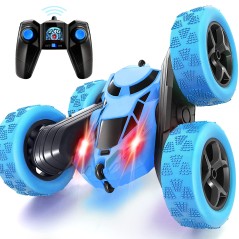 MidiVix RC Stuntbil 4WD – 2,4 GHz Dobbeltsidet 360° Drift Crawler med Forlygter og 90 min Spilletid