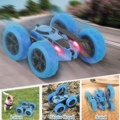MidiVix RC Stuntbil 4WD – 2,4 GHz Dobbeltsidet 360° Drift Crawler med Forlygter og 90 min Spilletid