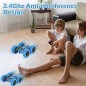 MidiVix RC Stuntbil 4WD – 2,4 GHz Dobbeltsidet 360° Drift Crawler med Forlygter og 90 min Spilletid