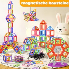 COOLJOYA Magnetiske Byggeklodser 136 Dele – STEM Montessori Legetøj til Børn 3-7 År