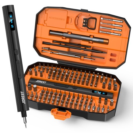 JOREST 155-i-1 Mini Elektrisk Skruetrækkersæt – Reparationsværktøj til Macbook, PS5, Switch, Xbox og iPhone