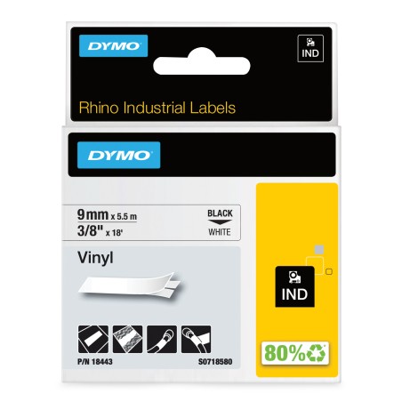 DYMO RP Vinyl 9mm x 55M White - S0718580